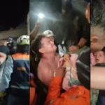 Milagro en Venezuela: dramático rescate con vida a un bebé de 18 días tras pasar 32 horas bajo los escombros