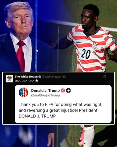 DONALD TRUMP AGRADECIÓ A LA FIFA POR SUSPENDERLE LA ROJA A BALOGUN