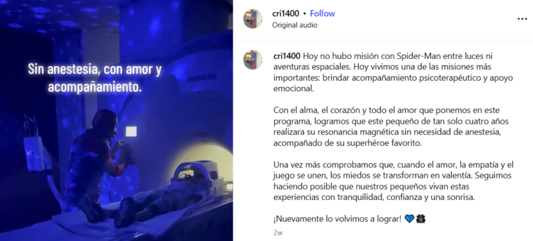 Tiene cuatro años y logró hacerse una resonancia…