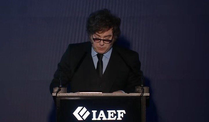 Javier Milei en Misiones, en la convención anual de IAEF.