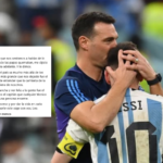 “Cuando las papas quemaban, estuviste”: el conmovedor mensaje de Scaloni para despedir a Messi