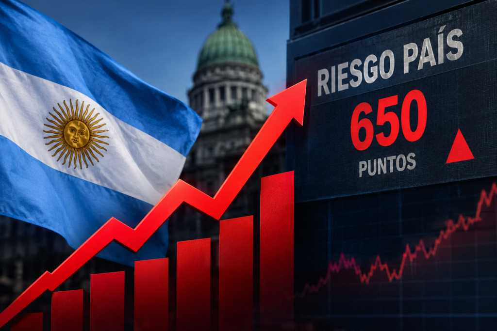 El riesgo país trepó a 650 puntos y alcanzó su nivel más alto en casi un año